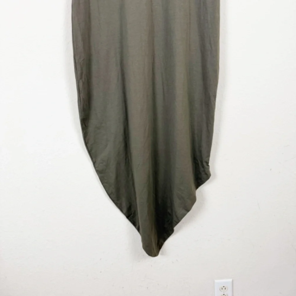 Universal Standard Iconic Geneva Cotton Green Asymmetrical Dress Size XS (10-12) - Picture 2 of 7